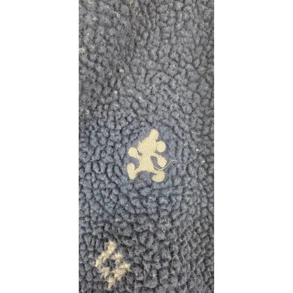 Vintage Disney Plush Thick Fleece Sweatshirt 1/4 Zip Mickey Snowflake Men's XL - Picture 4 of 6